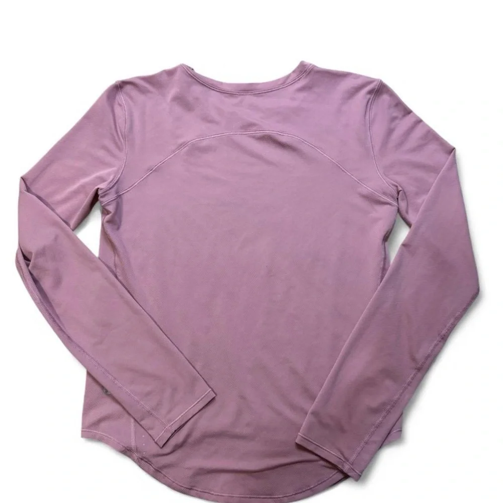 Lululemon Pink Taupe Running Training Crewneck Long Sleeve Shirt Lightweight